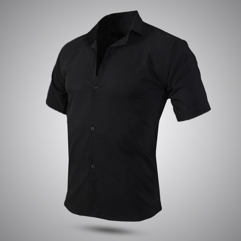 پیراهن مردانه آستین کوتاه مشکی